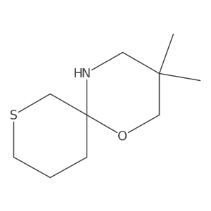 3,3-Dimethyl-1-oxa-8-thia-5-azaspiro[5.5]undecane Structure