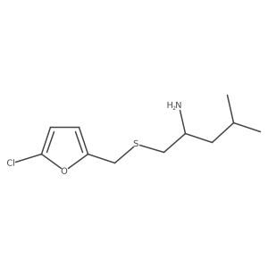 (2S)-1-{[(5-chlorofuran-2-yl)methyl]sulfanyl}-4-methylpentan-2-amine Structure