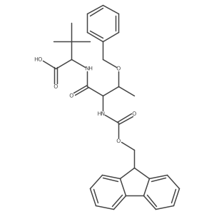 (2R)-2-[(2R,3S)-3-(benzyloxy)-2-({[(9H-fluoren-9-yl)methoxy]carbonyl}amino)butanamido]-3,3-dimethylbutanoic acid结构式