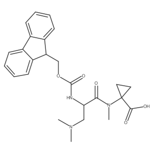 1-[3-(dimethylamino)-2-({[(9H-fluoren-9-yl)methoxy]carbonyl}amino)-N-methylpropanamido]cyclopropane-1-carboxylic acid Structure
