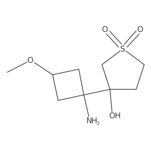 3-(1-Amino-3-methoxycyclobutyl)-3-hydroxy-1lambda6-thiolane-1,1-dione结构式