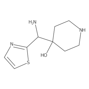 4-[Amino(1,3-thiazol-2-yl)methyl]piperidin-4-ol结构式