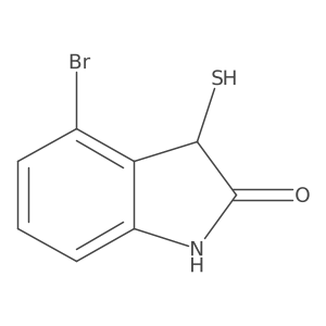 4-bromo-3-sulfanyl-2,3-dihydro-1H-indol-2-one结构式