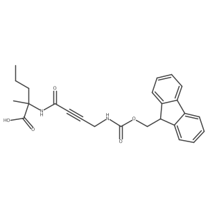 2-[4-({[(9H-fluoren-9-yl)methoxy]carbonyl}amino)but-2-ynamido]-2-methylpentanoic acid结构式