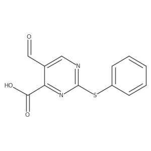 5-Formyl-2-(phenylsulfanyl)pyrimidine-4-carboxylic acid Structure