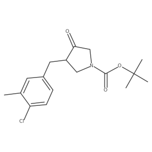Tert-butyl 3-[(4-chloro-3-methylphenyl)methyl]-4-oxopyrrolidine-1-carboxylate Structure