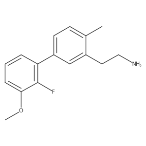 2-[5-(2-Fluoro-3-methoxyphenyl)-2-methylphenyl]ethan-1-amine结构式