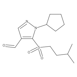 1-cyclopentyl-5-(3-methylbutanesulfonyl)-1H-pyrazole-4-carbaldehyde Structure