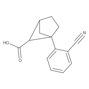 1-(2-Cyanophenyl)bicyclo[2.1.1]hexane-5-carboxylic acid Structure