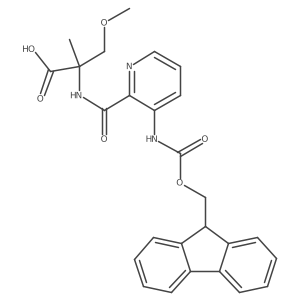 2-{[3-({[(9H-fluoren-9-yl)methoxy]carbonyl}amino)pyridin-2-yl]formamido}-3-methoxy-2-methylpropanoic acid Structure