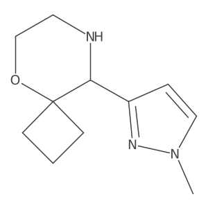 9-(1-methyl-1H-pyrazol-3-yl)-5-oxa-8-azaspiro[3.5]nonane Structure