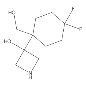 3-[4,4-Difluoro-1-(hydroxymethyl)cyclohexyl]azetidin-3-ol结构式