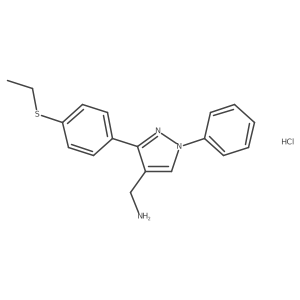1-{3-[4-(ethylsulfanyl)phenyl]-1-phenyl-1H-pyrazol-4-yl}methanamine hydrochloride Structure