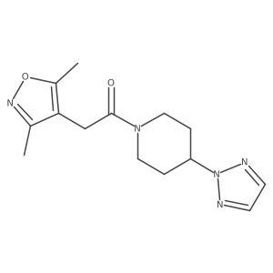 1-(4-(2H-1,2,3-triazol-2-yl)piperidin-1-yl)-2-(3,5-dimethylisoxazol-4-yl)ethanone Structure