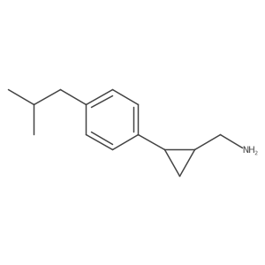 rac-[(1R,2R)-2-[4-(2-methylpropyl)phenyl]cyclopropyl]methanamine Structure