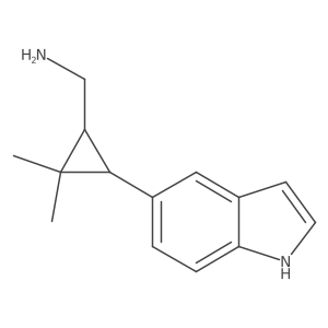 rac-[(1R,3R)-3-(1H-indol-5-yl)-2,2-dimethylcyclopropyl]methanamine Structure