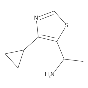 (1S)-1-(4-cyclopropyl-1,3-thiazol-5-yl)ethan-1-amine Structure