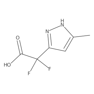 2,2-difluoro-2-(5-methyl-1H-pyrazol-3-yl)acetic acid Structure