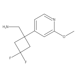 [3,3-Difluoro-1-(2-methoxypyridin-4-yl)cyclobutyl]methanamine Structure