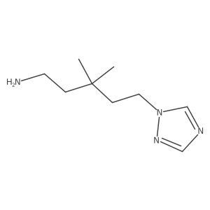 3,3-dimethyl-5-(1H-1,2,4-triazol-1-yl)pentan-1-amine Structure