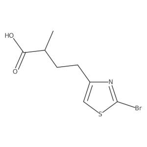 4-(2-Bromo-1,3-thiazol-4-yl)-2-methylbutanoic acid Structure