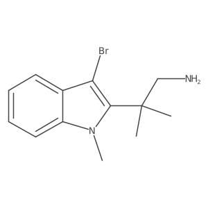 2-(3-bromo-1-methyl-1H-indol-2-yl)-2-methylpropan-1-amine结构式