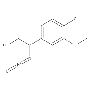 2-Azido-2-(4-chloro-3-methoxyphenyl)ethan-1-ol结构式