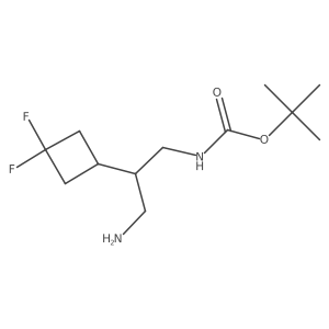tert-butyl N-[3-amino-2-(3,3-difluorocyclobutyl)propyl]carbamate Structure