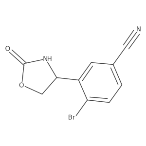 4-Bromo-3-(2-oxo-1,3-oxazolidin-4-yl)benzonitrile结构式