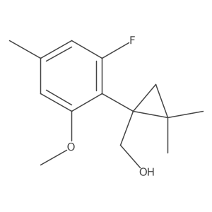 [1-(2-Fluoro-6-methoxy-4-methylphenyl)-2,2-dimethylcyclopropyl]methanol结构式