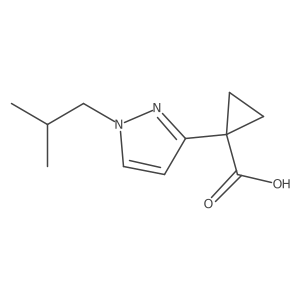 1-[1-(2-methylpropyl)-1H-pyrazol-3-yl]cyclopropane-1-carboxylic acid Structure