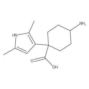 4-amino-1-(2,5-dimethyl-1H-pyrrol-3-yl)cyclohexane-1-carboxylic acid Structure