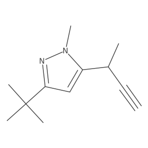 5-(but-3-yn-2-yl)-3-tert-butyl-1-methyl-1H-pyrazole Structure