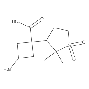 3-Amino-1-(2,2-dimethyl-1,1-dioxo-1lambda6-thiolan-3-yl)cyclobutane-1-carboxylic acid结构式