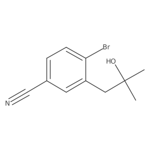 4-Bromo-3-(2-hydroxy-2-methylpropyl)benzonitrile结构式