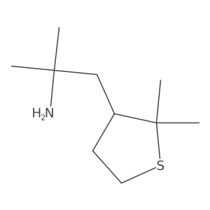 1-(2,2-Dimethylthiolan-3-yl)-2-methylpropan-2-amine结构式