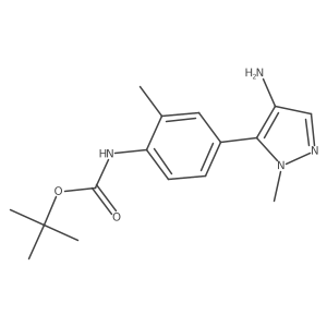 tert-butyl N-[4-(4-amino-1-methyl-1H-pyrazol-5-yl)-2-methylphenyl]carbamate Structure