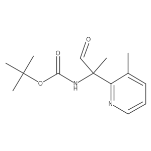 tert-butyl N-[2-(3-methylpyridin-2-yl)-1-oxopropan-2-yl]carbamate结构式