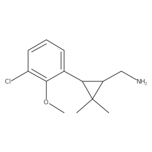[3-(3-Chloro-2-methoxyphenyl)-2,2-dimethylcyclopropyl]methanamine Structure