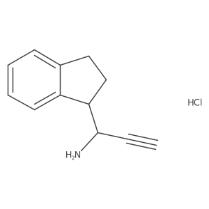 1-(2,3-Dihydro-1h-inden-1-yl)prop-2-yn-1-amine hydrochloride结构式