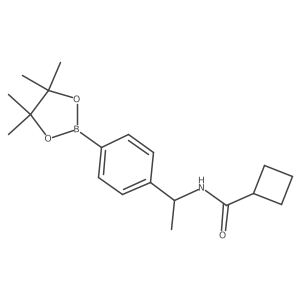 Cyclobutanecarboxylic acid {1-[4-(4,4,5,5-tetramethyl-[1,3,2]dioxaborolan-2-yl)-phenyl]-ethyl}-amide Structure
