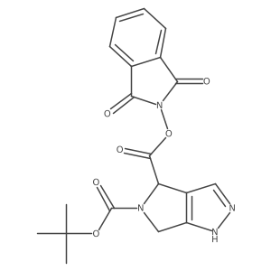 5-tert-butyl 4-(1,3-dioxo-2,3-dihydro-1H-isoindol-2-yl) 2H,4H,5H,6H-pyrrolo[3,4-c]pyrazole-4,5-dicarboxylate结构式