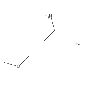 (3-Methoxy-2,2-dimethylcyclobutyl)methanamine hydrochloride Structure