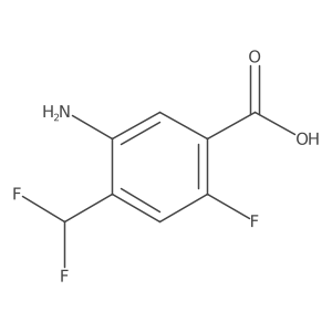 5-Amino-4-(difluoromethyl)-2-fluorobenzoic acid结构式