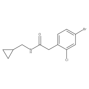 2-(4-Bromo-2-chlorophenyl)-N-cyclopropylmethylacetamide结构式