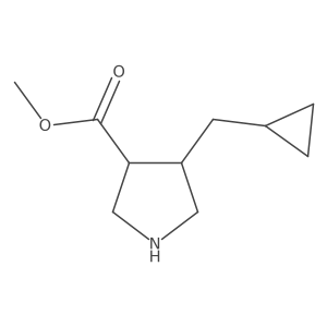 rac-methyl (3R,4R)-4-(cyclopropylmethyl)pyrrolidine-3-carboxylate结构式