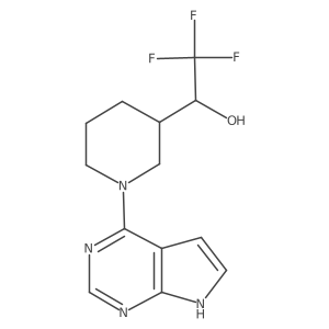 1-(1-(7H-Pyrrolo[2,3-d]pyrimidin-4-yl)piperidin-3-yl)-2,2,2-trifluoroethan-1-ol Structure
