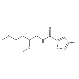 N-(2-Methoxy-4-methylsulfanylbutyl)-4-methylthiophene-2-carboxamide结构式