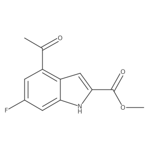 Methyl 4-acetyl-6-fluoro-1H-indole-2-carboxylate Structure