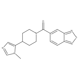 5-[4-(1-methyl-1H-imidazol-5-yl)piperidine-1-carbonyl]-2,1,3-benzothiadiazole Structure